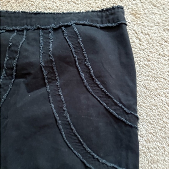Xhilaration Skirt 90s 2000s Y2K target Raw Edge Black Ruffle Knee Length 32 - Picture 4 of 14